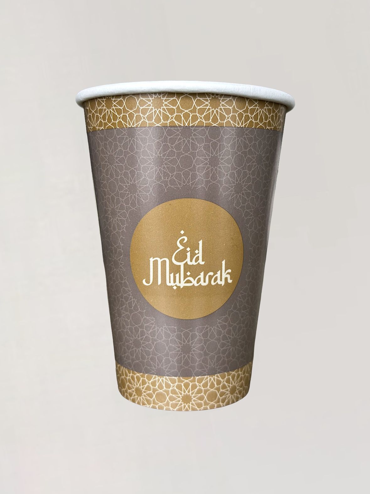 Eid Mubarak beker - Gold/Grey (6st)