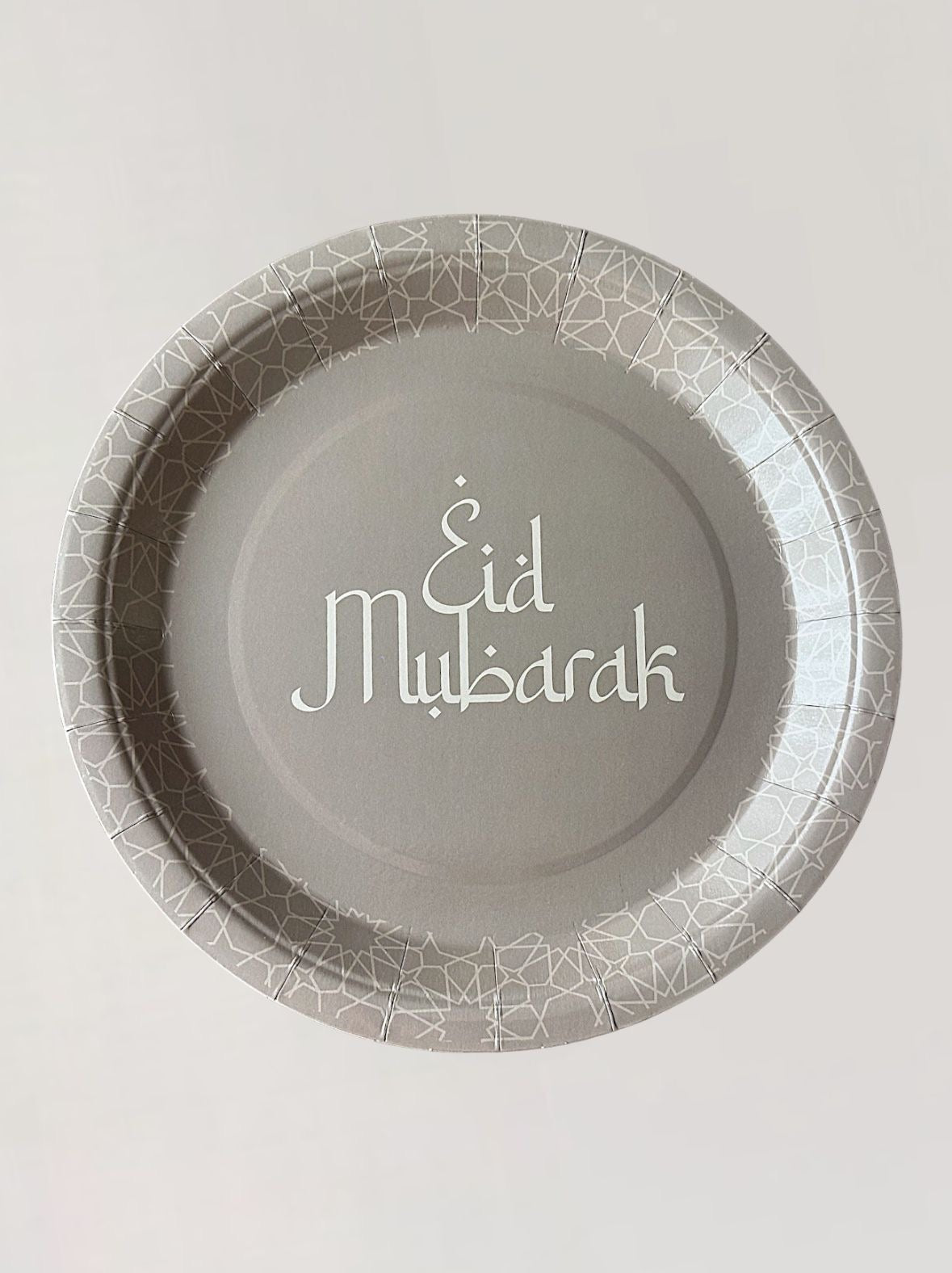 Eid Mubarak bord - Grey (6st)