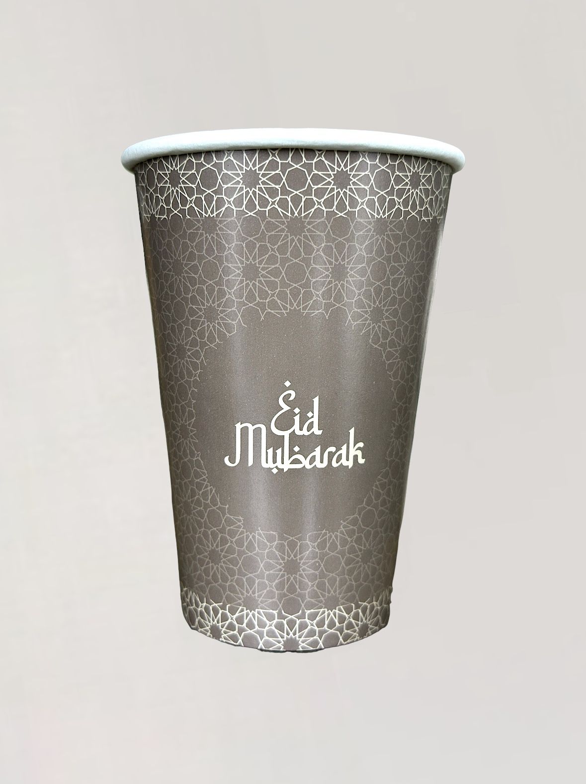 Eid Mubarak beker - Grey (6st)