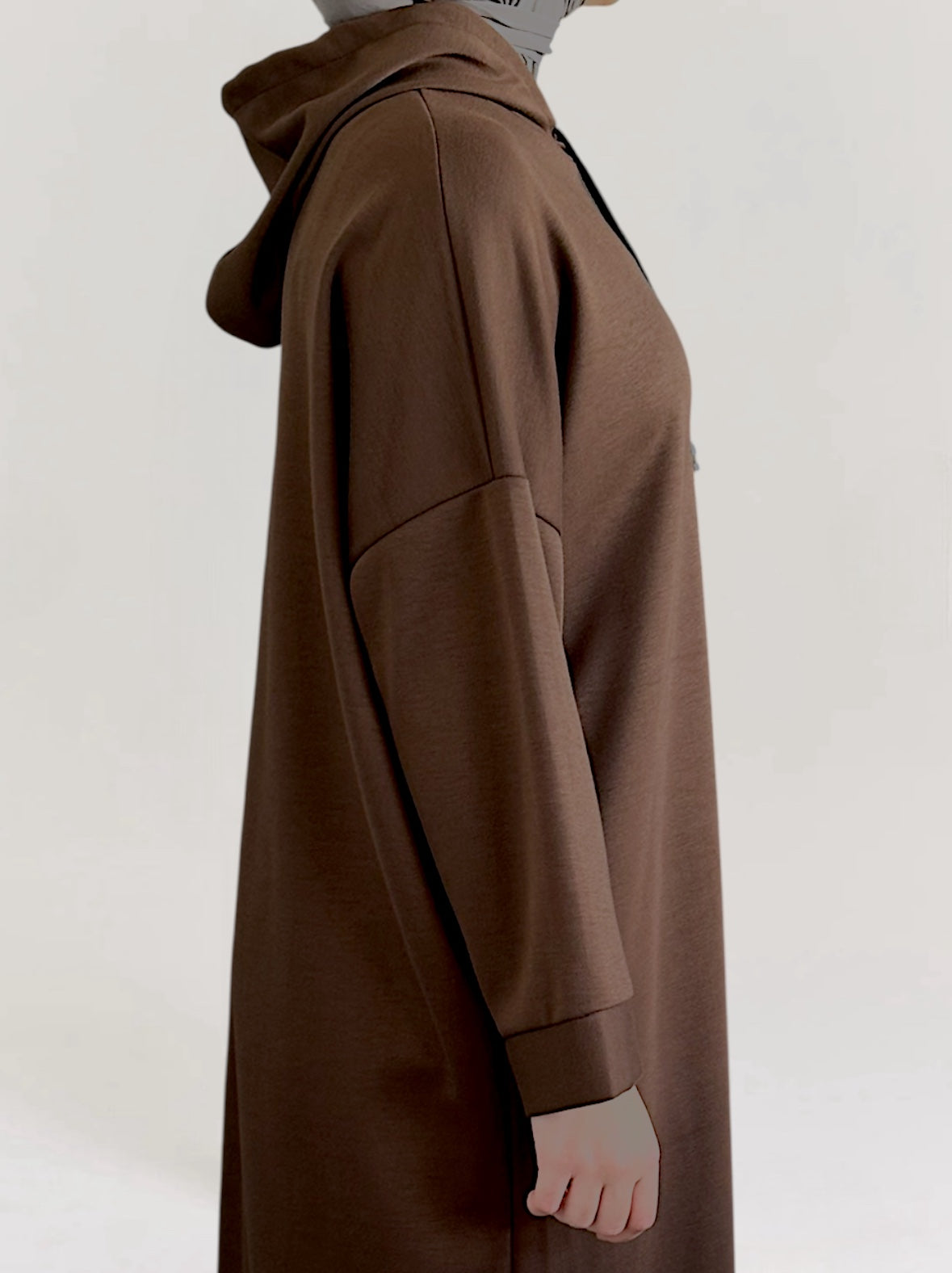 Hoodie dress - Brown