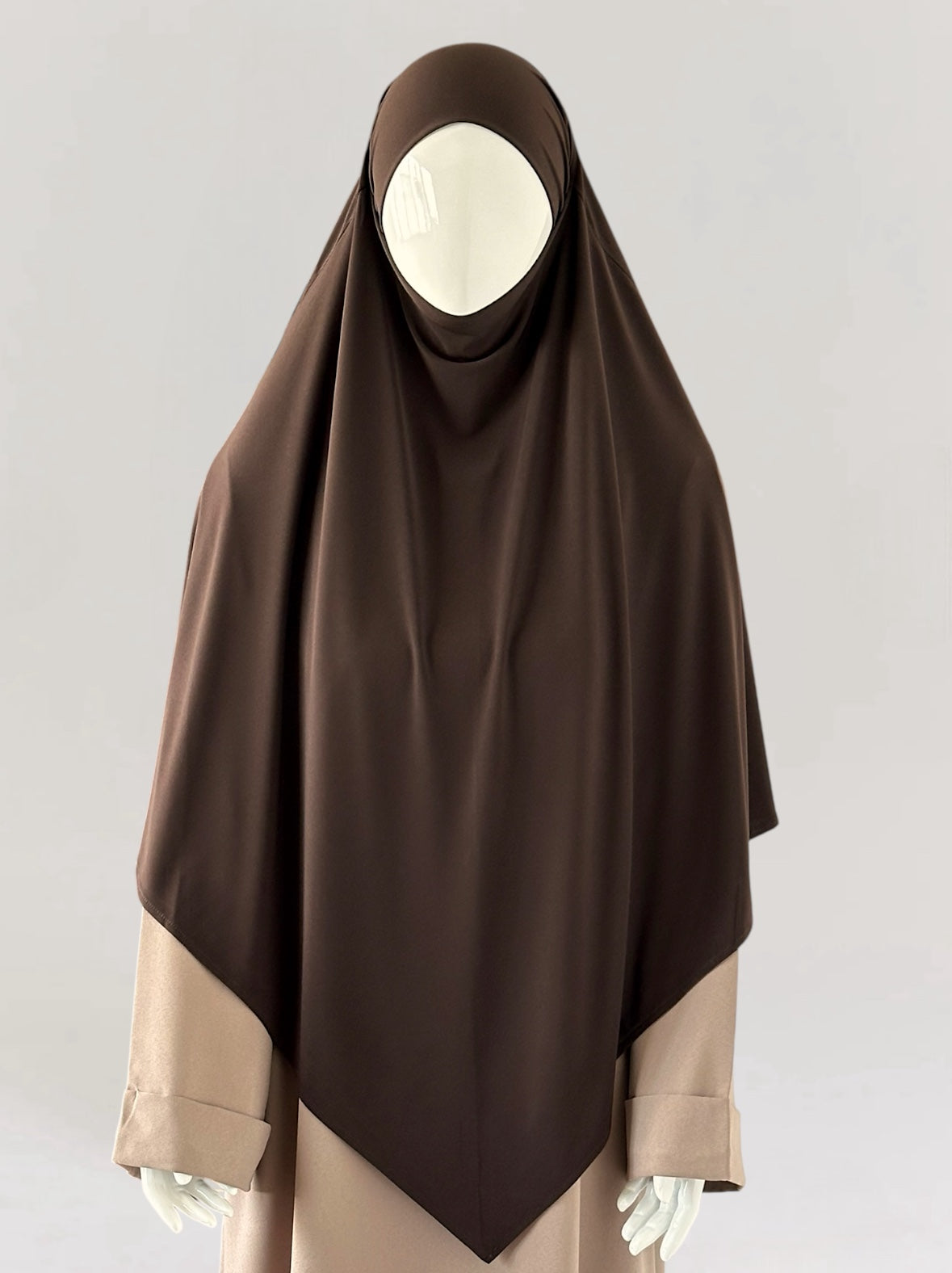 Premium Jersey Tieback Khimaar - Brown