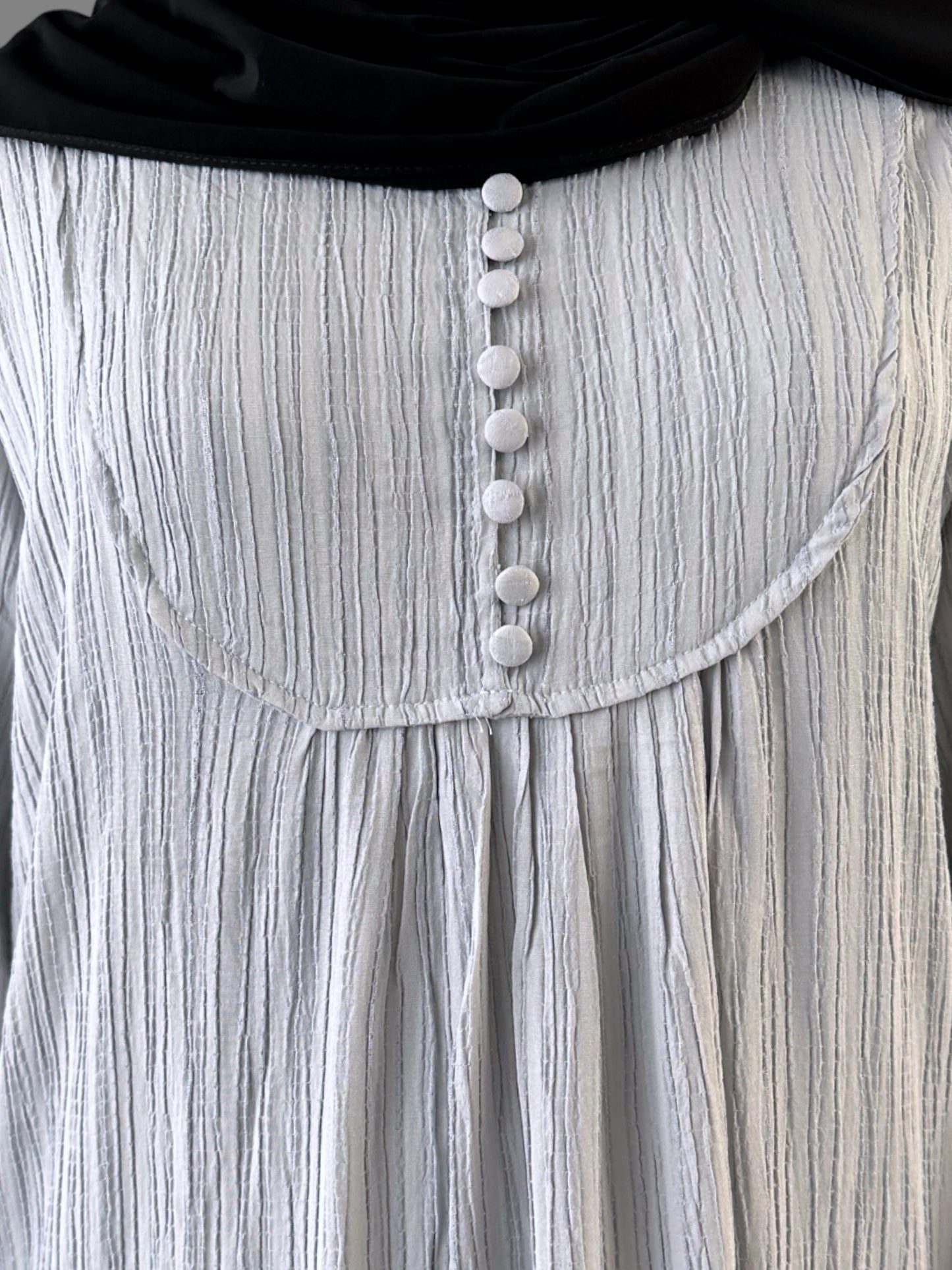 Robe boutonnée côtelée - Gris