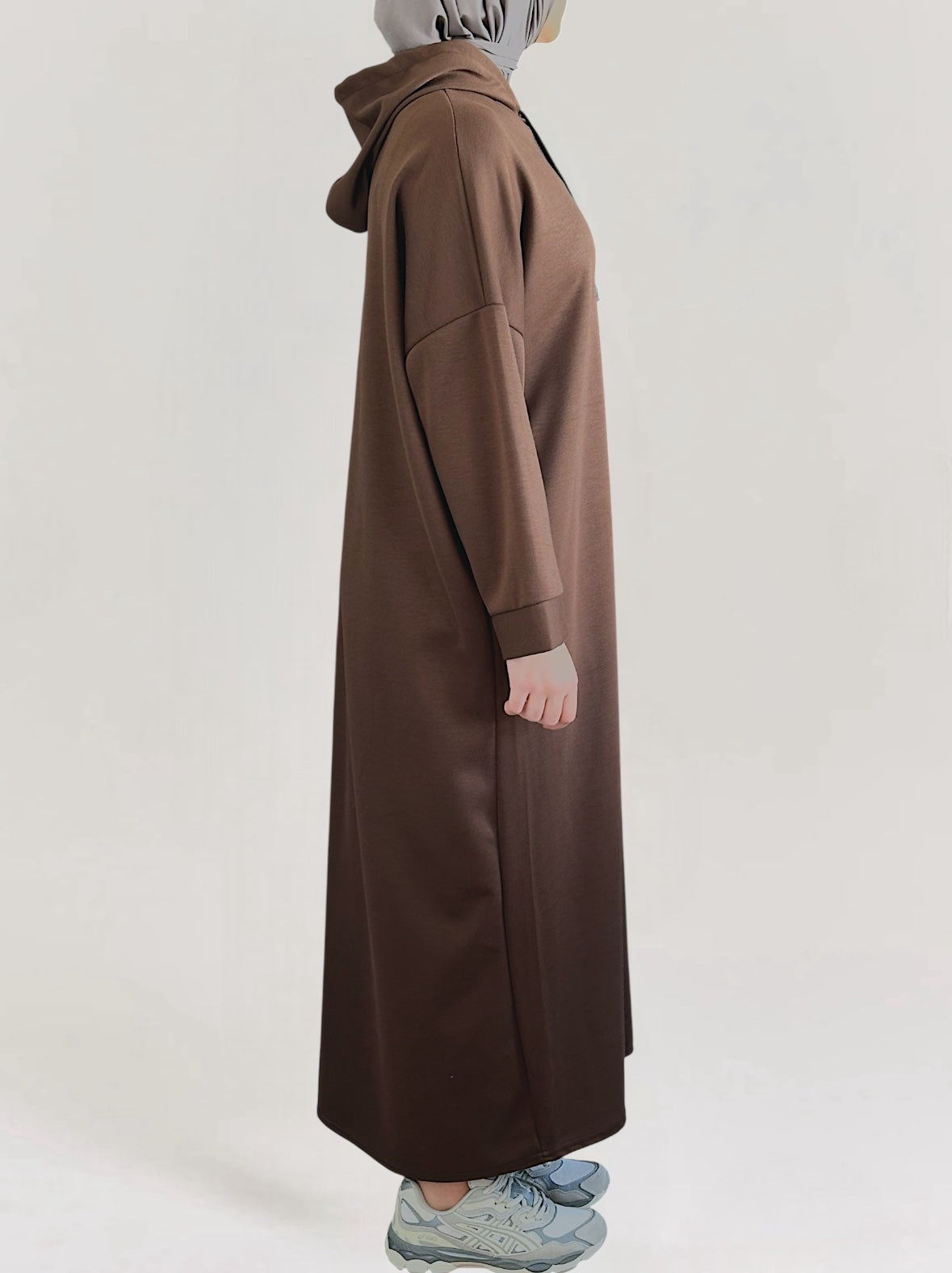 Hoodie dress - Brown