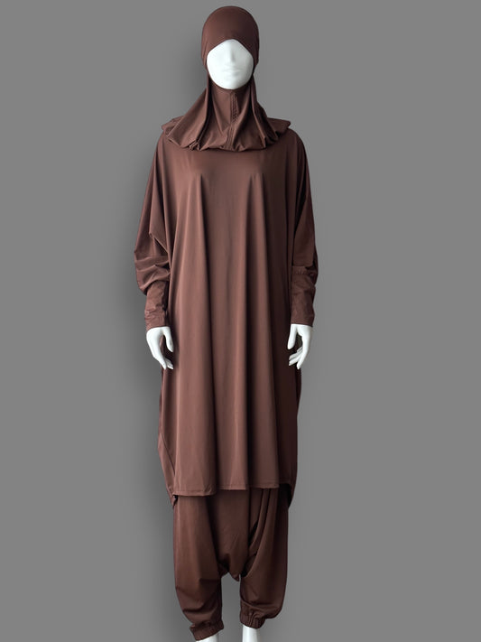 Burkini Jilbaab (2pcs) - Brown