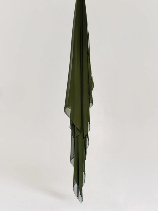Chiffon Hijaab XXL - Olive Green