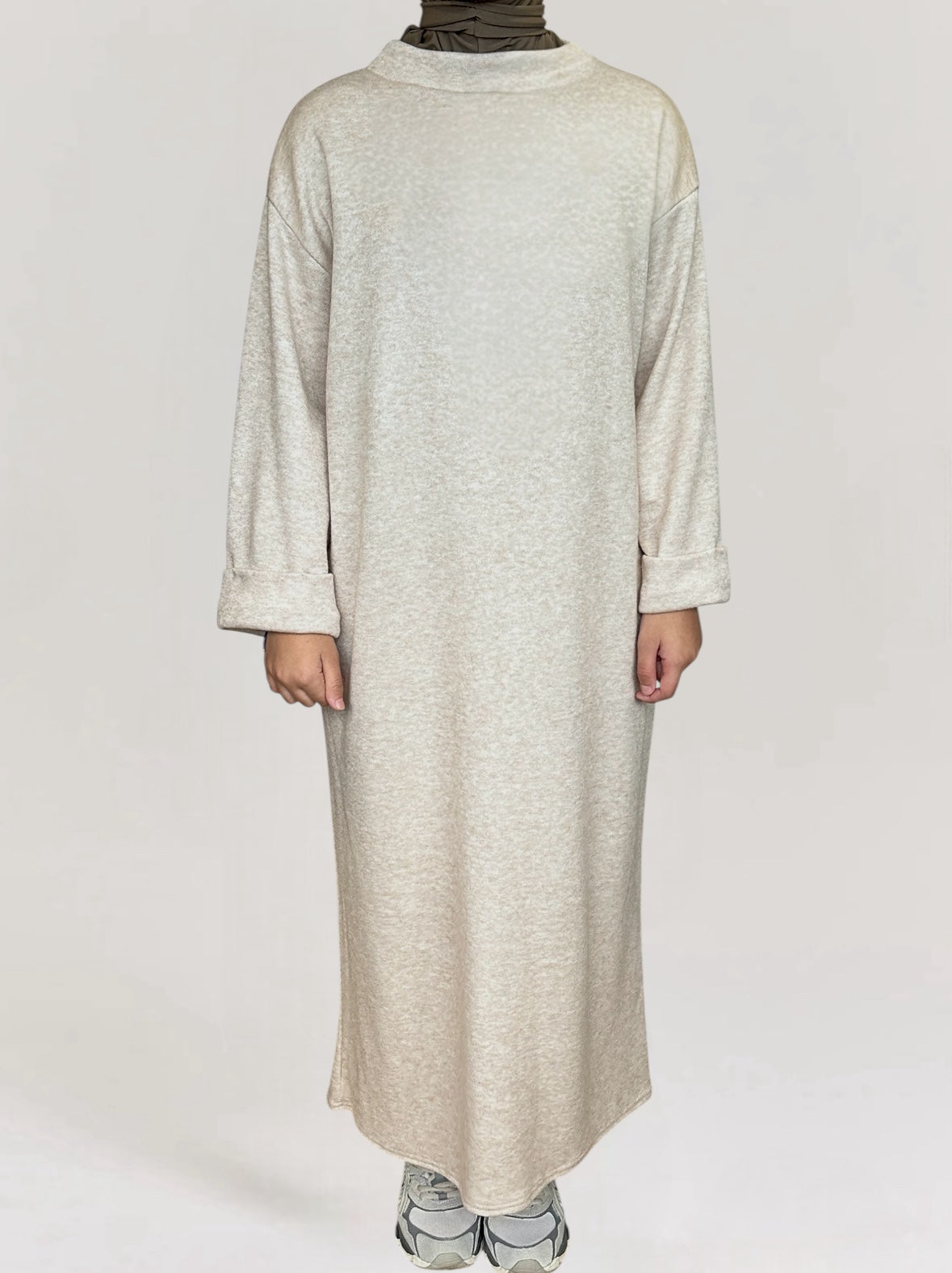 Cozy dress - Speckled ivory