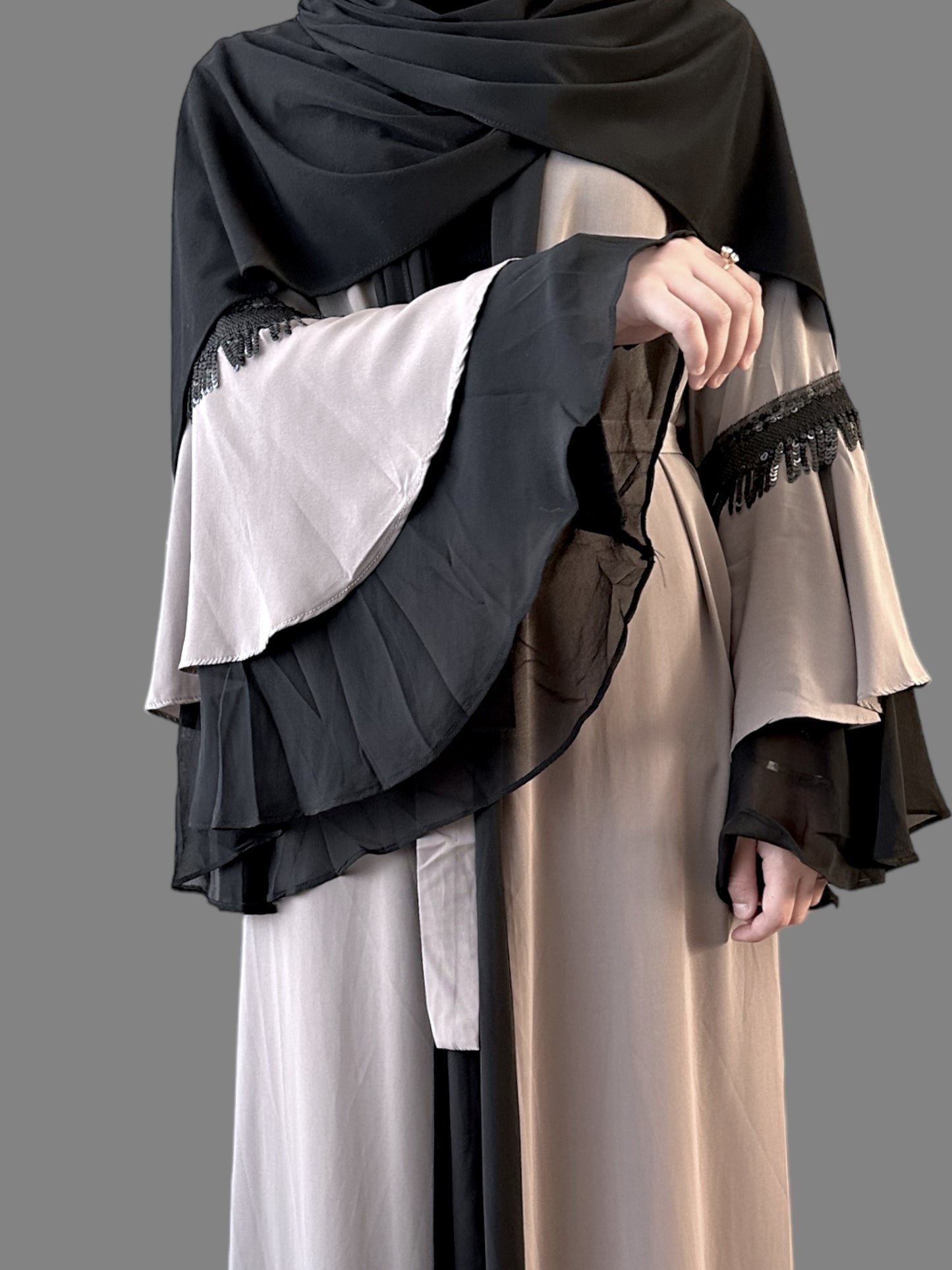 Kimono Flared Sleeve - Taupe