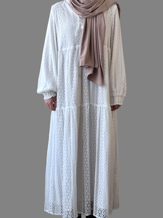 Lace Dress - White
