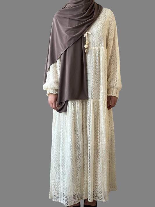 Lace Dress - Beige