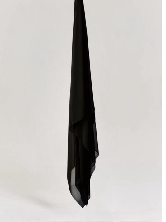 Chiffon Hijaab XXL - Black