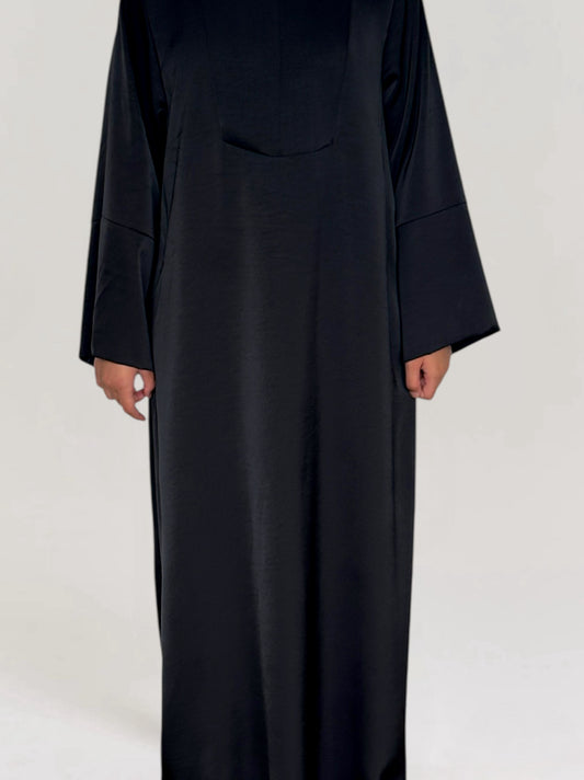 Abaya Black Satin